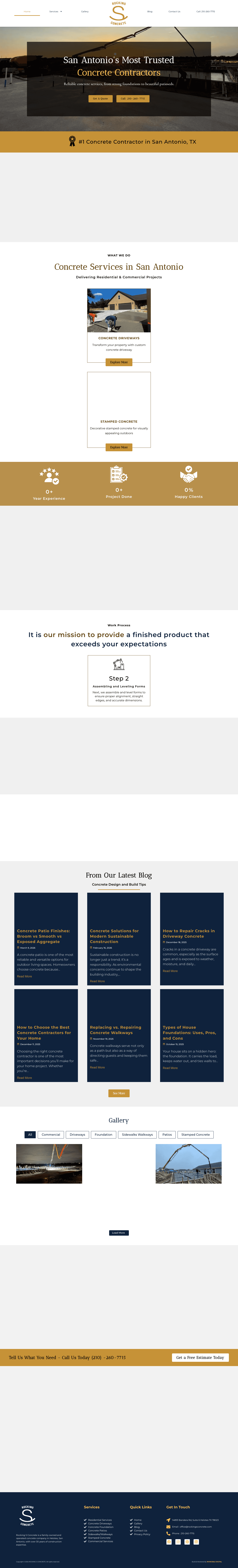Concrete contractor current website